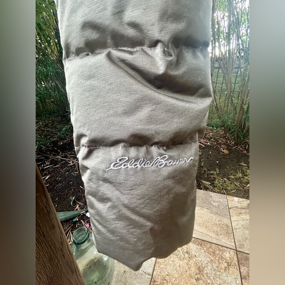 NWT EDDIE BAUER Sun Valley 650 Down Parka Jacket Fur Hood Taupe women’s Medium - Picture 7 of 15